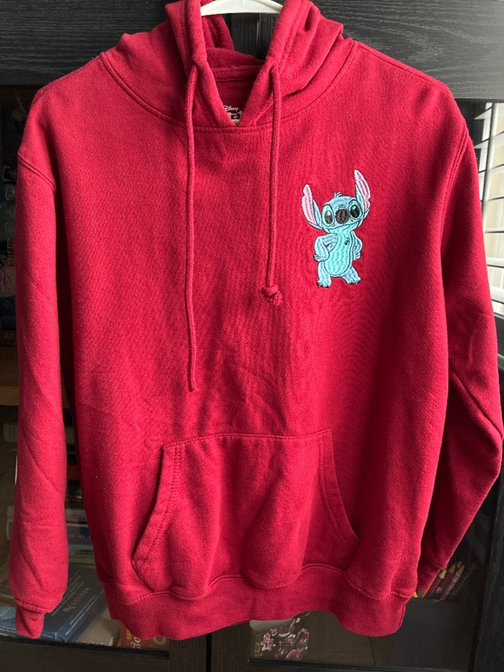 Disney Stitch and Angel red hoodie M 8-10